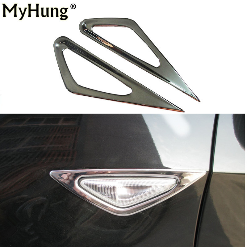 Til Bmw X5 E70 2008 2013 Bil Styling Tur Lys Grille Grill Dække Over Chrome Klistermærker Trimme Lampe Trimme