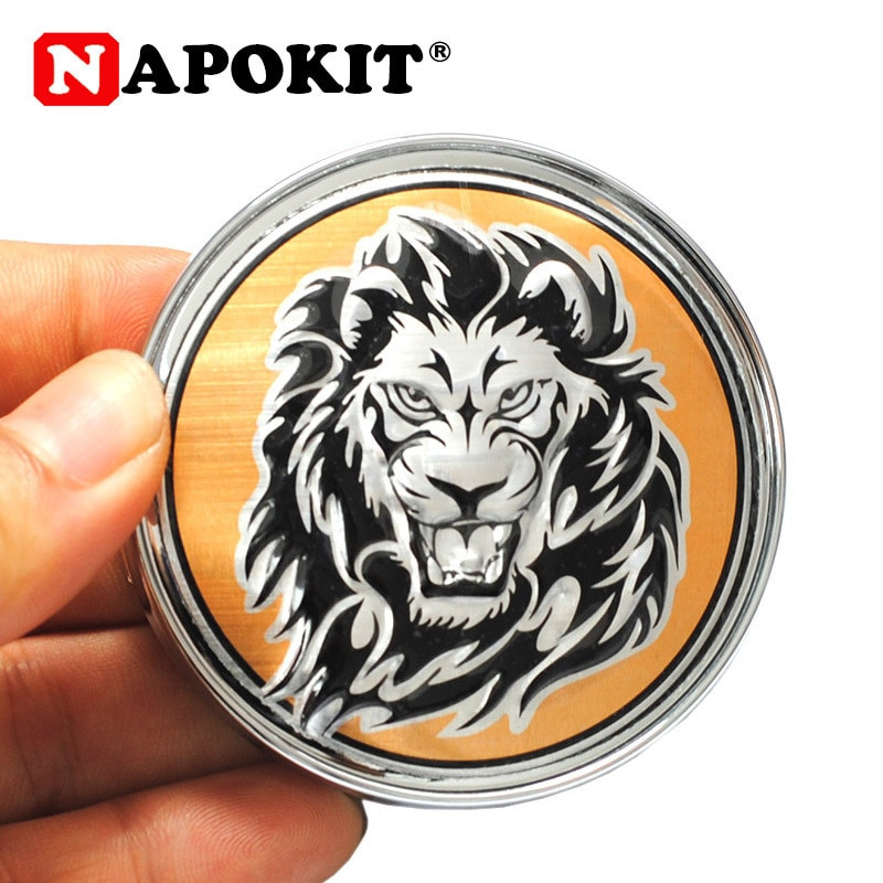 4stk 60mm 3d Aluminium Løve Hoved Logo Bil Hjul Centrum Kasketter Hub Kasket Til Lada Toyota Nissan Hyundai Kia