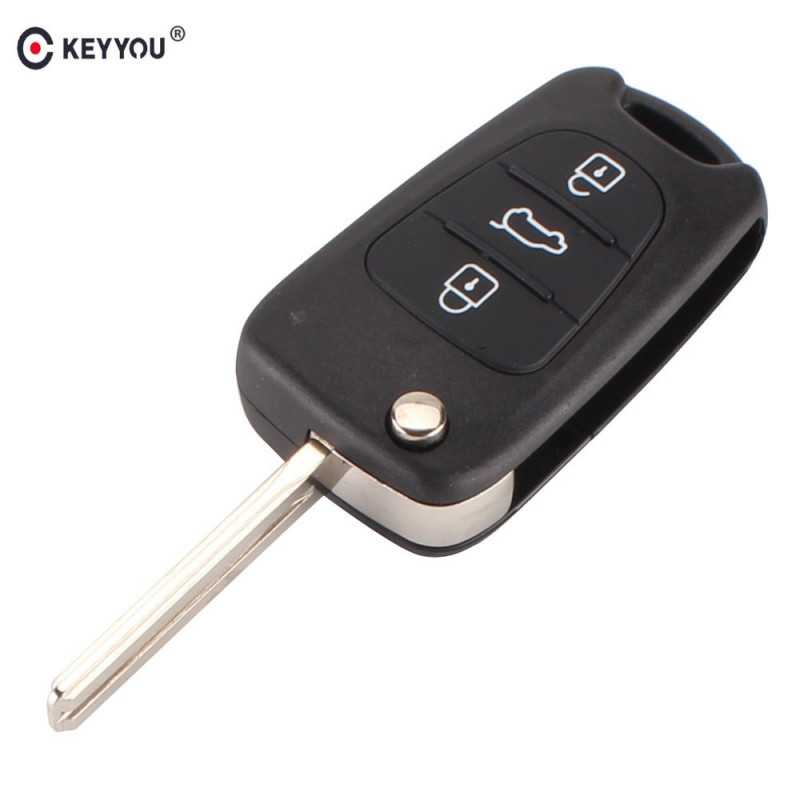 Keyyou Folde Skal Nøgle Til Hyundai I30 Ix35 Flip Folde Fjern Nøgle Sag Blank Dække Over 3 Knapper