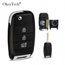 Okeytech 3button Fjern Flip Bil Nøgle Skal Til Kia K2 K3 K5 Rio 3 Hyundai Avante Udskiftning Sag Dække Over Uncut