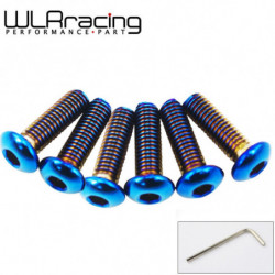 Wlr Racing 6pc Masser Burnt Titanium Styretøj Hjul Bolte Passe En Masse Af Styretøj Hjul Arbejder Rund Chef Kit
