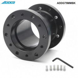 Addco Bil 75mm Højde Aluminium Legering Styretøj Hjul Hub Adapter Afstandsstykket Chef Kit Addg75mmbk