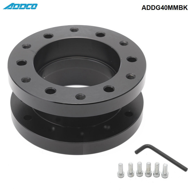 Addco Aluminium Legering 40mm Højde Bil Styretøj Hjul Hub Udvidelse Adapter Afstandsstykket Addg40mmbk