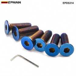 Epman 6 Stk Burnt Titanium Neochrome Rustfri Styretøj Hjul Bolt Skrue Styretøj Hjul Bolte Skrue M5x20mm Epds314