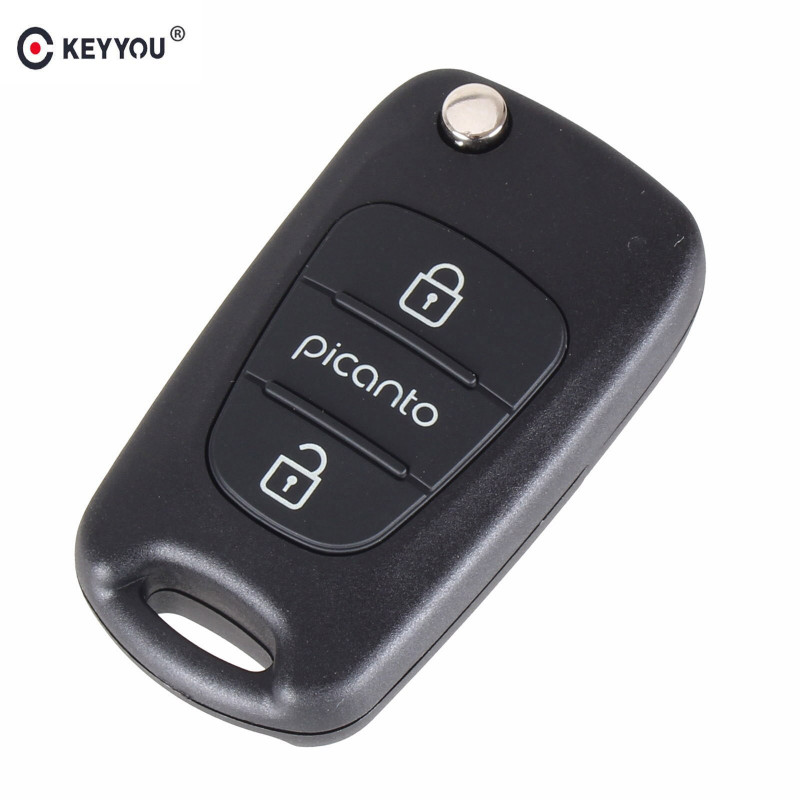 Keyyou 10x 3 Knapper Flip Folde Fjern Nøgle Skal Til Kia Picanto Fjern Nøgle Sag Fob