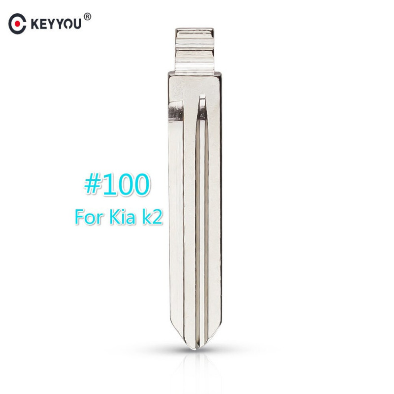 Keyyou 100 Udskiftning Flip Fjern Nøgle Klinge Bil Nøgle Blank Til Kia K2 Flip Fjern Nøgle Med Ret Slot