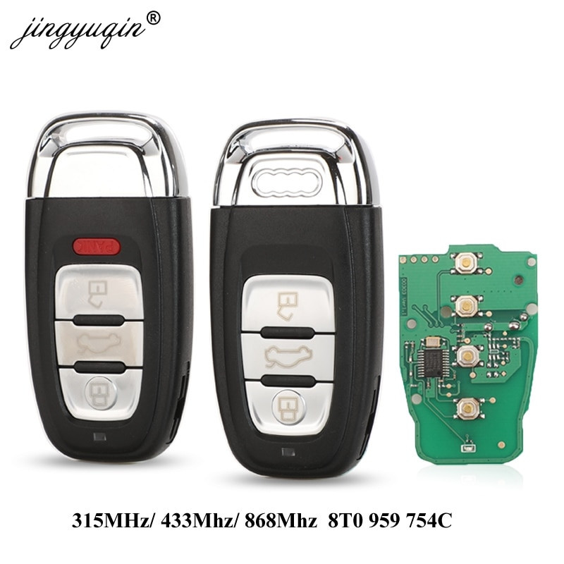 Jingyuqin Smart Fjern Nøgle Keyless 3 4 Knap 315mhz 433mhz 868mhz 8t0 959 754c Til Til Audi Q5 A4l A5 A6 A7 A8