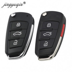 Jingyuqin 3 4 Knapper Folde Flip Fjern Nøgle Skal Fob Til Audi A6l Q7 A2 A3 A4 A6 A6l A8 Tt 2008 2009 2010 2011