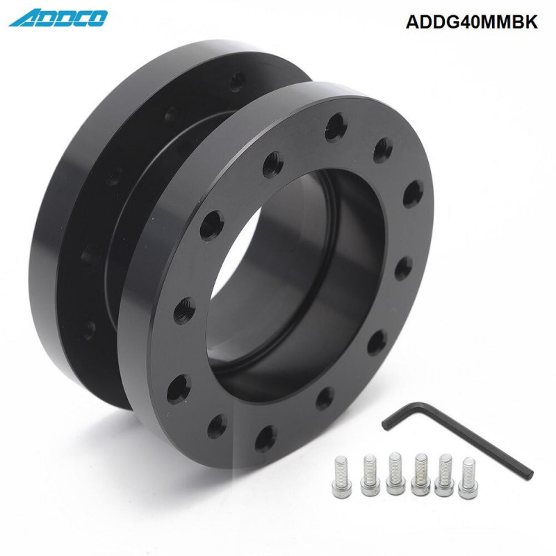 Addco 40mm Legering Styretøj Hjul Hub Chef Afstandsstykket Extender Passer For Det Meste Styretøj Hjul Addg40mmbk