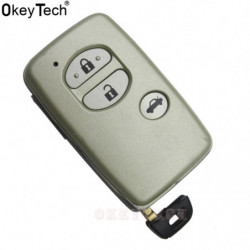 Okeytech Smart Fjern Nøgle Skal 3 Knap Udskiftning Skal Med Lille Uncut Indsæt Nøgle Til Toyota Avalon Camry