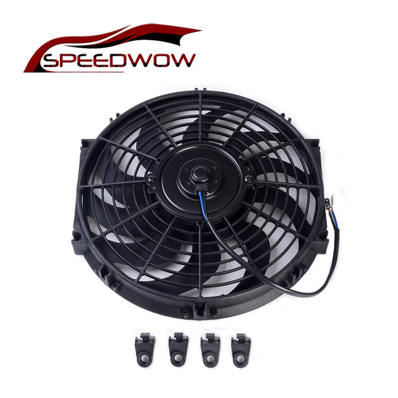 Speedwow Slim 12 Inch Motor Motor Radiator Olie Cooler Køling Elektrisk Trække Skubbe Ventilator Radiator Elektrisk