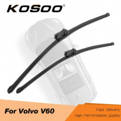 Kosoo Til Volvo V60 Passe Skubbe Knap Arm 2010 2011 2012 2013 2014 2015 Auto Naturlig Gummi Wiper Blades Bil Styling