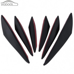 6pcs Sæt Bil Foran Kofanger Læbe Splitter Fins Legeme Spoiler Kit Auto Kofanger Klistermærker Dekoration Tilbehør