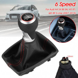 6 Hastighed Bil Mt Gear Flytte Knop Gaiter Støvle Dække Over Til Audi A4 S4 B8 8 Tusinde A5 8t Q5 8r Sline 20072015